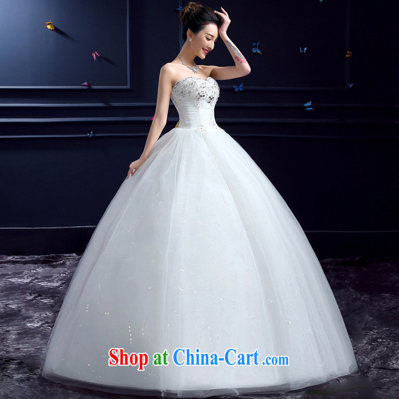 Bridal Suite 2015 new wedding dresses honeymoon bride's bare chest wedding wood drill Princess with lace wedding white XXL, Honeymoon bridal, shopping on the Internet
