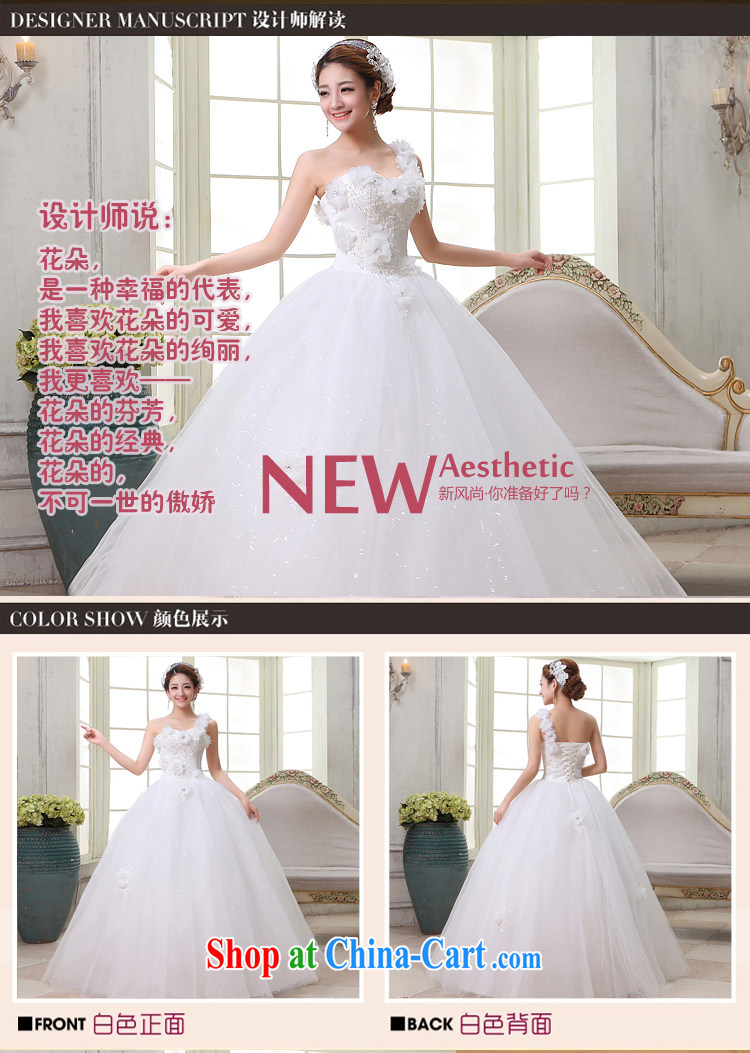 There is embroidery bridal wedding wedding dresses 2015 New a single shoulder flowers with Korean Princess straps, white tailored final pictures, price, brand platters! Elections are good character, the national distribution, so why buy now enjoy more preferential! Health