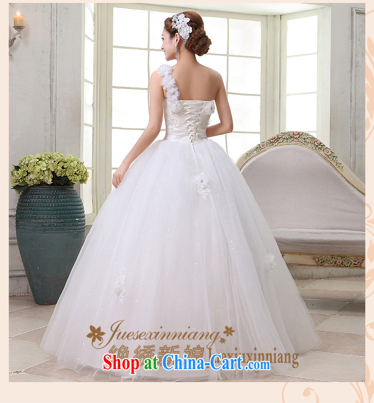There is embroidery bridal wedding wedding dresses 2015 New a single shoulder flowers with Korean Princess straps, white tailored final pictures, price, brand platters! Elections are good character, the national distribution, so why buy now enjoy more preferential! Health