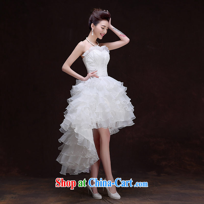 The china yarn new dress 2015 Korean wiped his chest bound beauty with graphics thin marriages wedding before after short length yarn small dress white. size do not accept refunds or exchanges and China yarn, shopping on the Internet