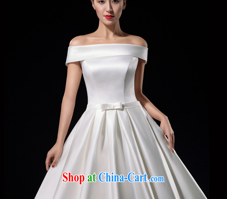 The Greek, Mona Lisa (XILUOSHA) wedding dresses new 2015 bridal field shoulder tail wedding white satin wedding dresses simple beauty custom white with XXL pictures, price, brand platters! Elections are good character, the national distribution, so why buy now enjoy more preferential! Health