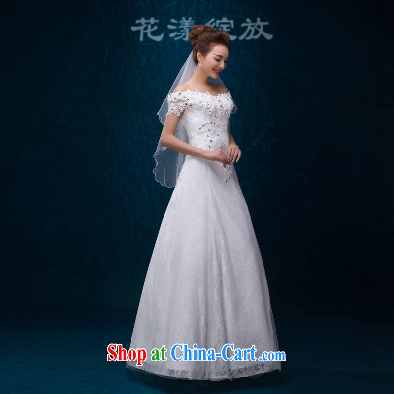 Summer 2015 new high-end wedding dresses lace Princess A field as a field shoulder beauty with a strap wedding white. Do not return does not change, love, in accordance with China, on-line shopping