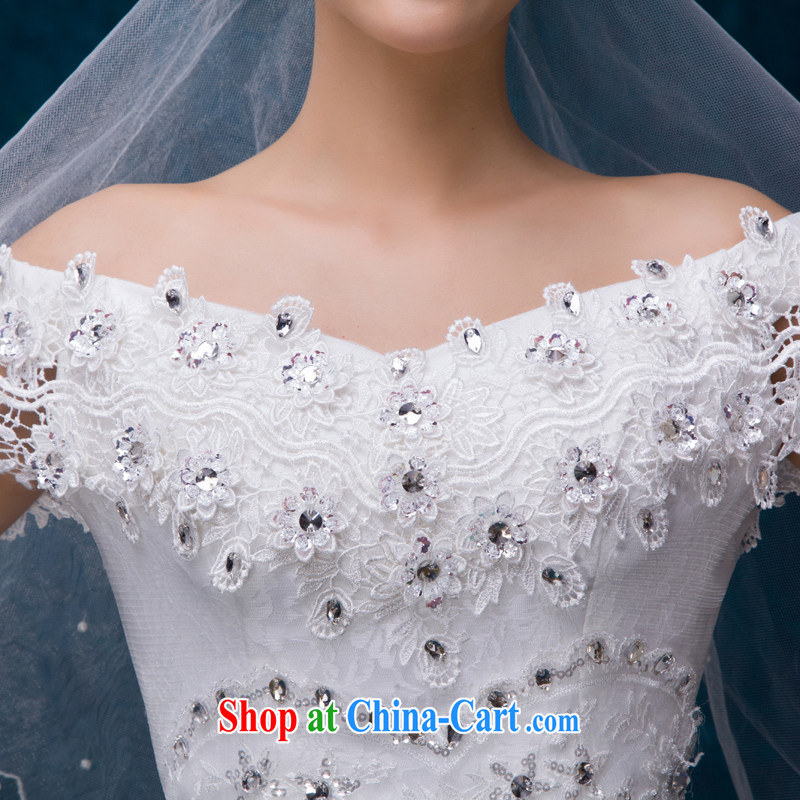 Summer 2015 new high-end wedding dresses lace Princess A field as a field shoulder beauty with a strap wedding white. Do not return does not change, love, in accordance with China, on-line shopping