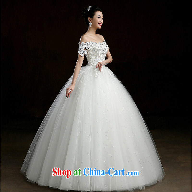 New wedding a shoulder with wedding hibiscus flowers nails Pearl wedding bridal wedding dresses white. size does not return is not, love, Balaam, and shopping on the Internet