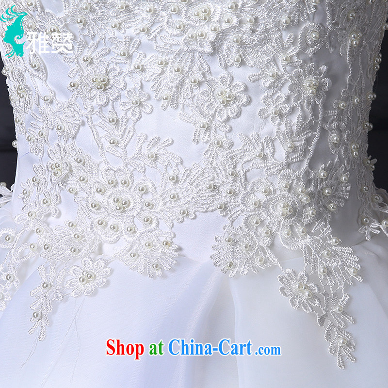 James Chan, Japan, and South Korea wedding dresses shoulders summer 2015 new lace beauty bridal with Pearl Princess shaggy dress white M, Zambia (YAZAN), and, on-line shopping