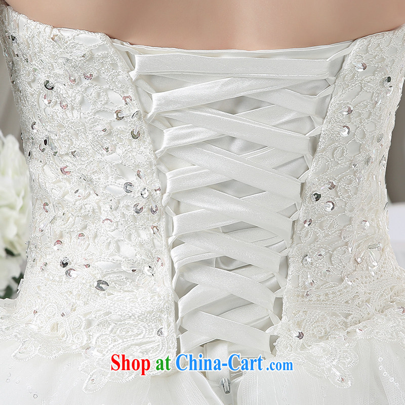 Wei Qi 2015 bridal wedding dresses is also wood drill with shaggy skirts and elegant with large code wedding female white XXL, Qi wei (QI WAVE), online shopping