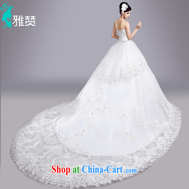 And Jacob his large tail wedding dresses new 2015 spring and summer wiped chest parquet drilling bridal wedding beauty with ultra-luxury European white XXL