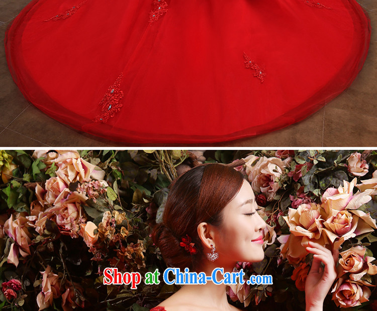 And Jacob his red wedding married a Field shoulder long-tail 2015 new spring and summer bride Korean-style long-sleeved lace water drilling upscale red XXL pictures, price, brand platters! Elections are good character, the national distribution, so why buy now enjoy more preferential! Health