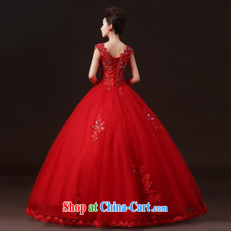 Ting Beverly wedding dresses 2015 new summer the Field shoulder bridal double-shoulder red wedding with Korean code drill cultivating red XXL Ting, Beverly (tingbeier), online shopping