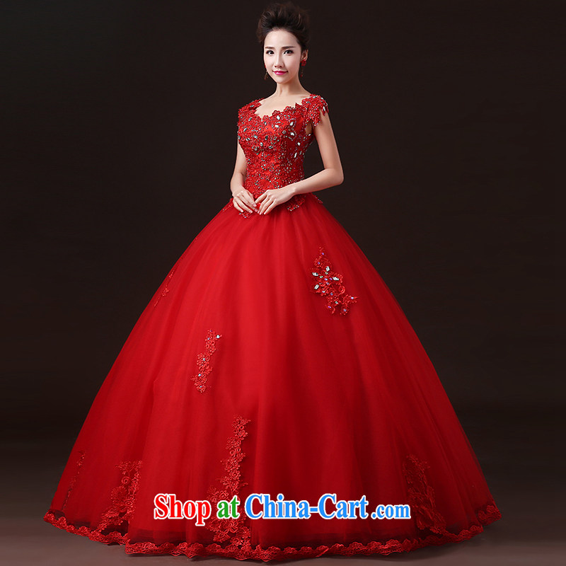 Ting Beverly wedding dresses 2015 new summer the Field shoulder bridal double-shoulder red wedding with Korean code drill cultivating red XXL Ting, Beverly (tingbeier), online shopping