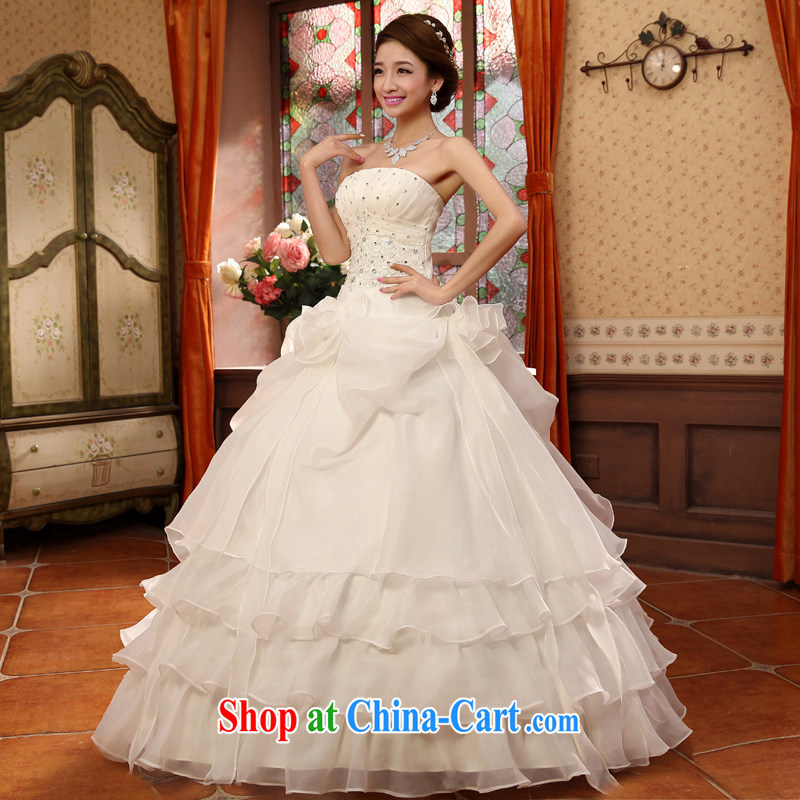 There is embroidery bridal 2015 new sweet retro tie-erase chest wedding dresses Korean version with Princess wedding white XXXL, embroidered bridal, shopping on the Internet