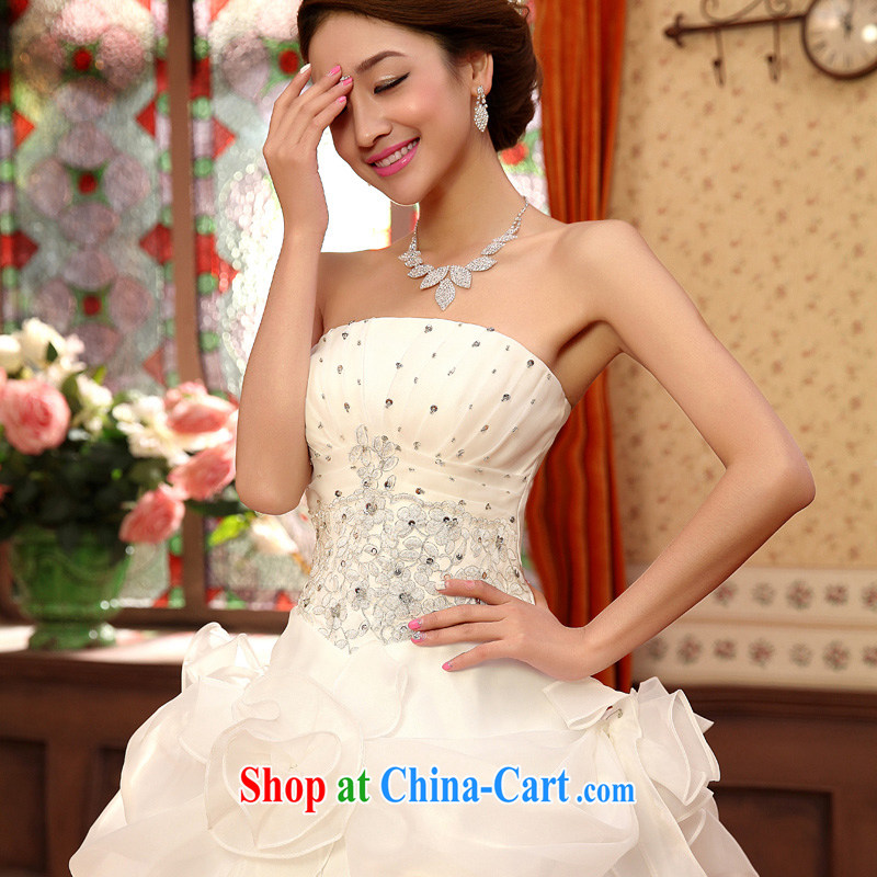 There is embroidery bridal 2015 new sweet retro tie-erase chest wedding dresses Korean version with Princess wedding white XXXL, embroidered bridal, shopping on the Internet