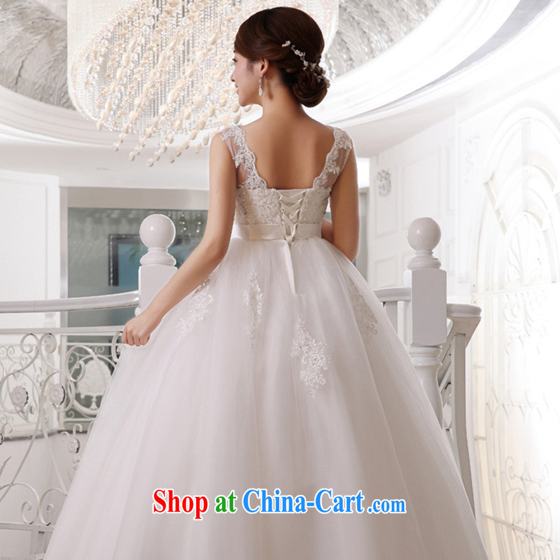 There is a bride's 2015 high-waist wedding dresses wedding double shoulder strap wedding pregnant women bridal wedding white XXXL, is by no means a bride, online shopping
