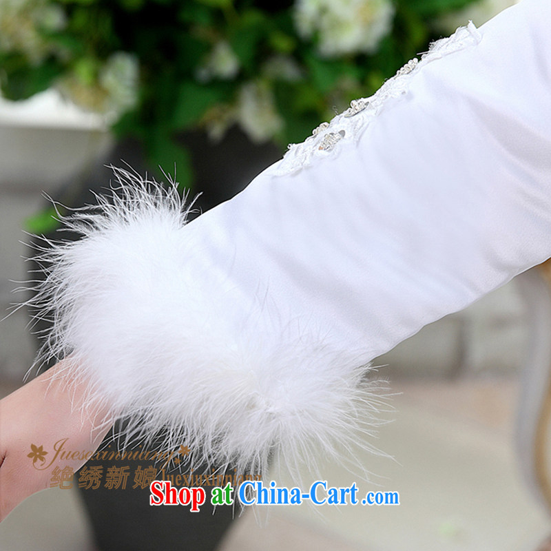 There is embroidery bridal winter hair style Korean long-sleeved the cotton field shoulder warm graphics thin wedding white tailored is not final and it is absolutely not a bride, and shopping on the Internet