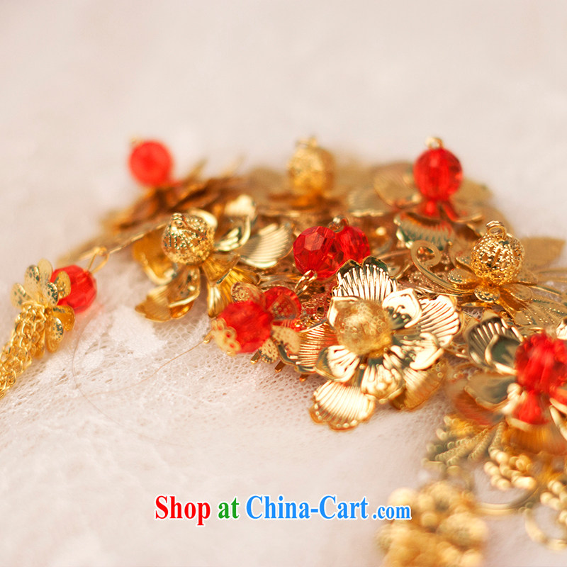 On the bridal suite 2015 new dumping Yen bridal head-dress red wedding celebration The International Jewelry and ornaments 3-piece set, AIDS, and shopping on the Internet