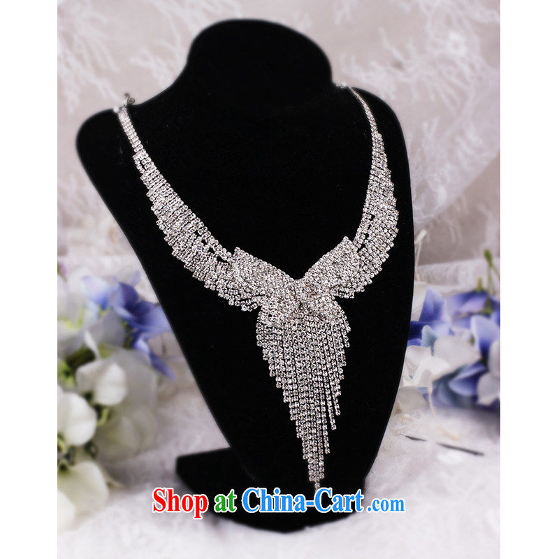 On the wedding dresses new 2015 a curtain Meng luxury bowtie water diamond necklace with 3-piece set, AIDS, and shopping on the Internet