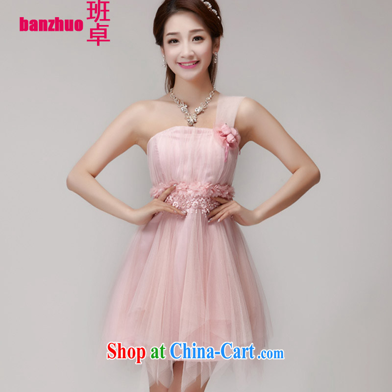 Class Cheuk-yan 2015 new bridesmaid dresses in banquet dress sister dress short bridesmaid dresses small pink M