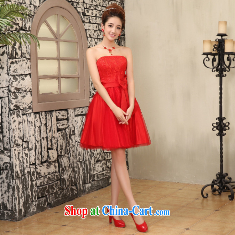 Class Cheuk-yan 2015 Korean New bridesmaid dresses small short sister small dress beauty bridal toast serving small dress red L 115 - 130 Jack pictures, price, brand platters! Elections are good character, the national distribution, so why buy now enjoy more preferential! Health