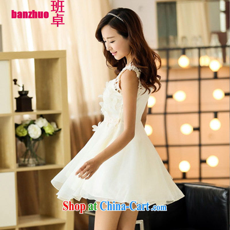 Class Cheuk-yan Fashionable dresses new Korean lace European root dress shaggy dress Princess dress sleeveless bridesmaid dress the dress pink XL, Cheuk-yan (banzhuo), online shopping