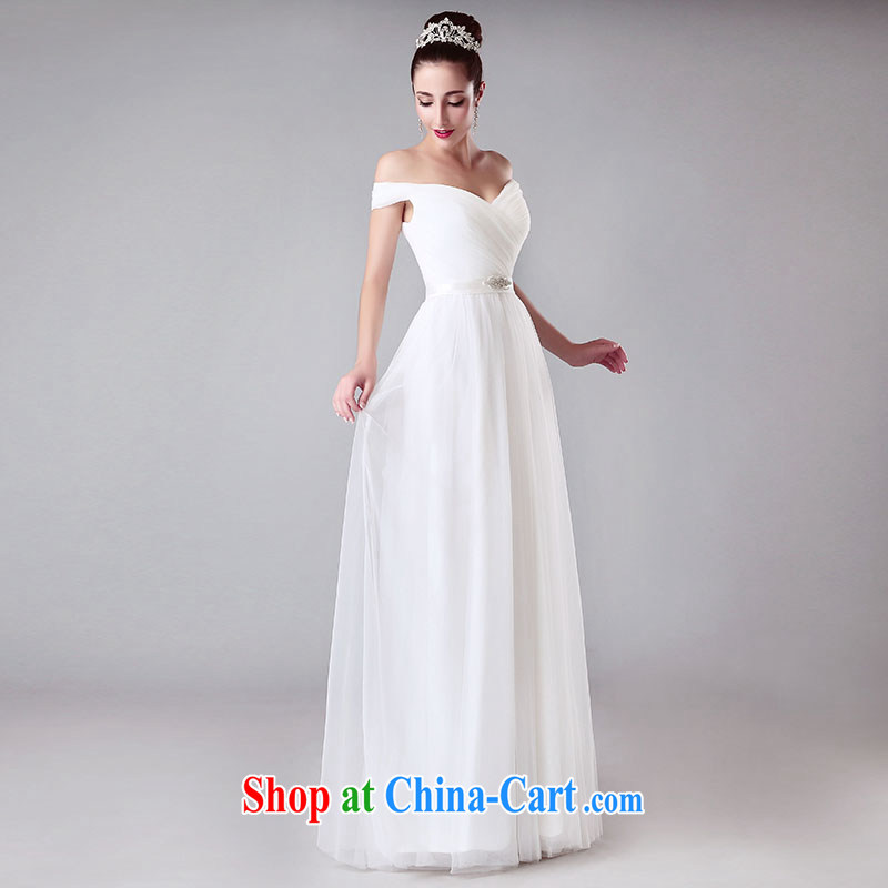 Jubilee 1000 bride summer 2015 New a Field shoulder bridal wedding dresses shoulders with V collar wedding simple continental white XL, 1000 Jubilee bride, shopping on the Internet