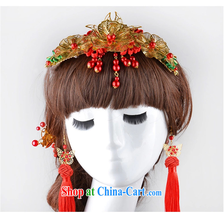 On the wedding bridal head-dress red wedding celebration, ornaments of Phoenix dress-su Wo dress and head-dress red pictures, price, brand platters! Elections are good character, the national distribution, so why buy now enjoy more preferential! Health