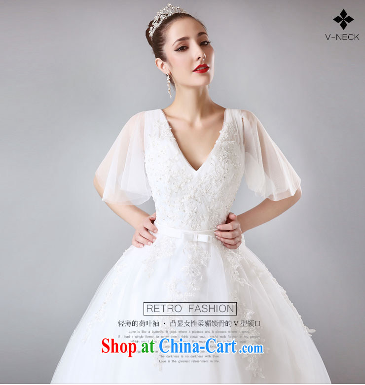 Jubilee 1000 bride summer 2015 New Field shoulder V collar wedding dresses tail marriage wedding with the cuff H 8002 white XL pictures, price, brand platters! Elections are good character, the national distribution, so why buy now enjoy more preferential! Health