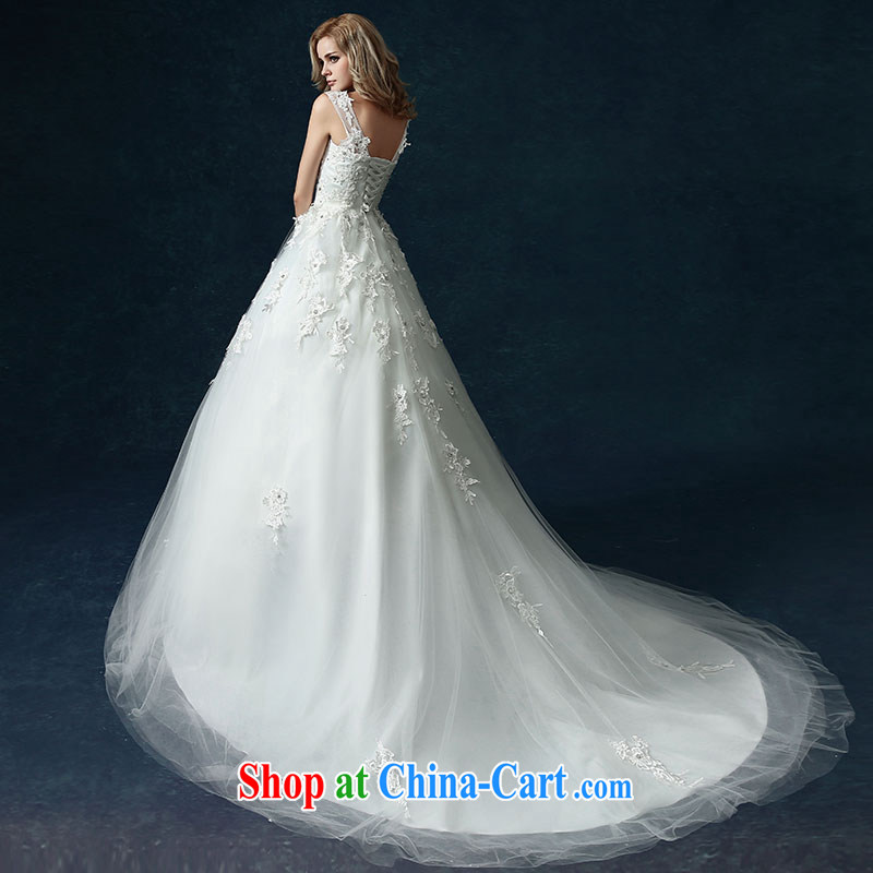 Jubilee 1000 bride summer 2015 new lace shoulders bare chest shaggy skirts the long-tail large code wedding white XL, 1000 Jubilee bride, shopping on the Internet