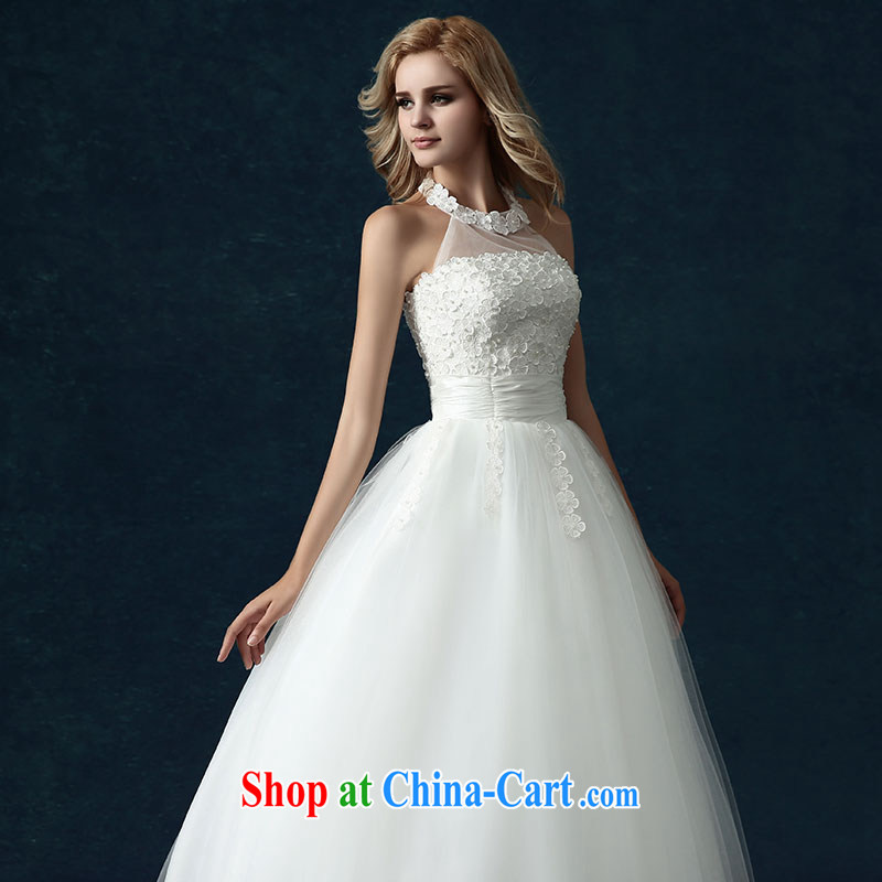 Jubilee 1000 bride's 2015 new spring, summer and autumn flowers lace shaggy dress Princess wedding Korean version is also wedding sweet white XL, 1000 Jubilee bride, shopping on the Internet