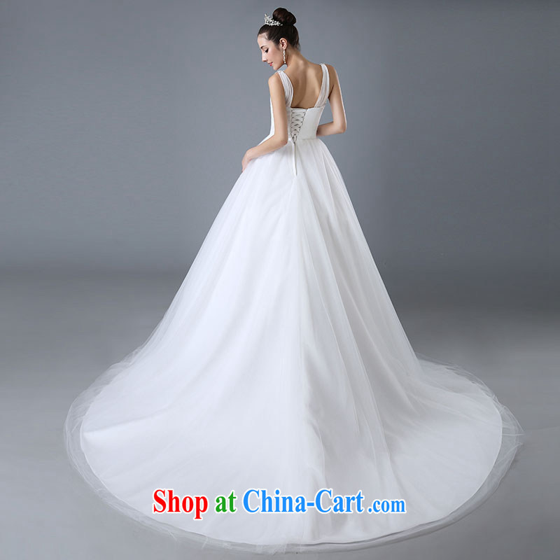 Jubilee 1000 bride 2015 spring and summer new, simple and double-shoulder lace small tail lifting marriages tie-wedding dresses white XL, 1000 Jubilee bride, shopping on the Internet