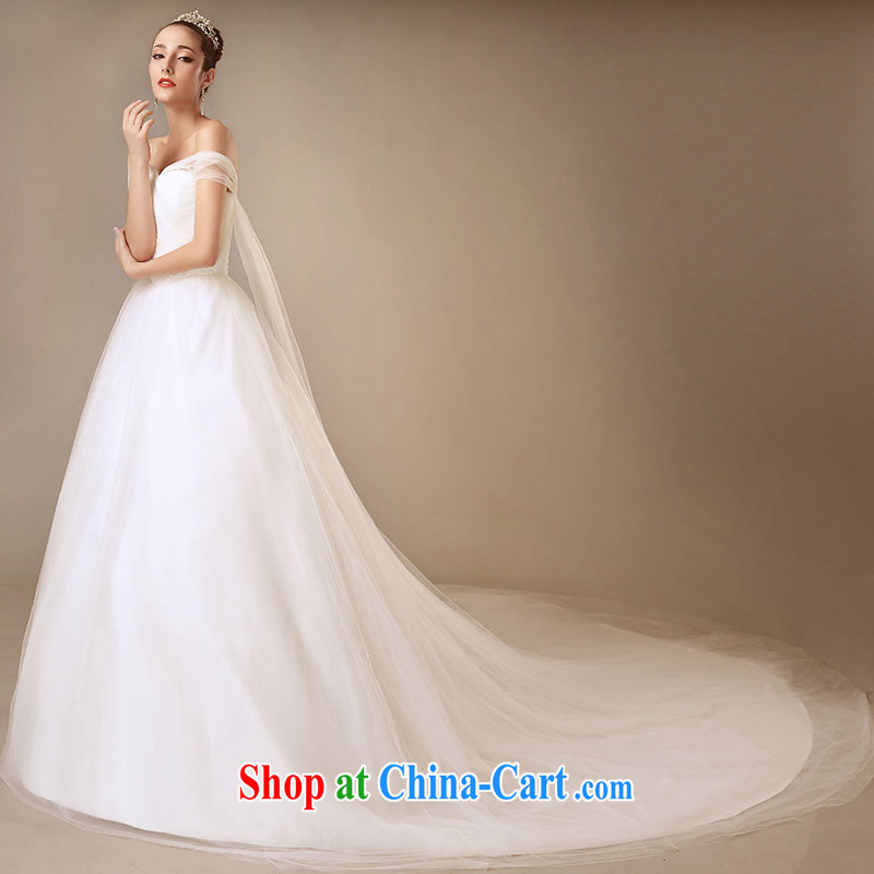 Jubilee 1000 bride 2015 new Europe simple and stylish white-tail dual pack shoulder a shoulder beauty wedding dresses white XL, 1000 Jubilee bride, shopping on the Internet