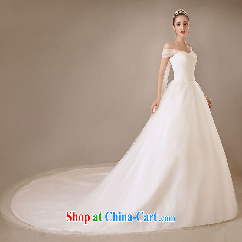 Jubilee 1000 bride 2015 new Europe simple and stylish white-tail dual pack shoulder a shoulder beauty wedding dresses white XL, 1000 Jubilee bride, shopping on the Internet