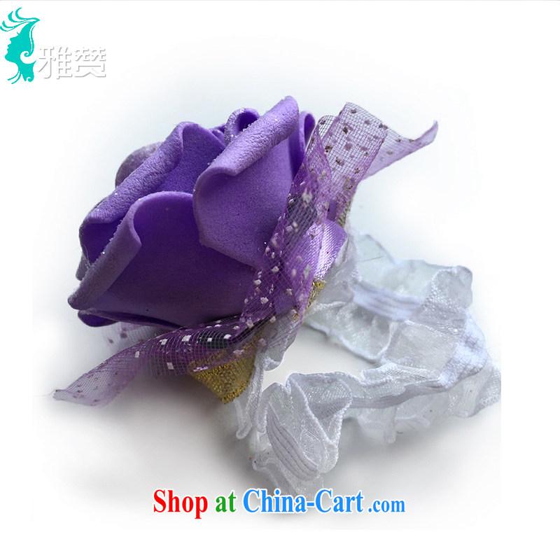 And Jacob his bride's wrist strap flower wedding dresses accessories girls roses Web yarn wrist flower red purple champagne color to a light purple color, and Zambia (YAZAN), online shopping