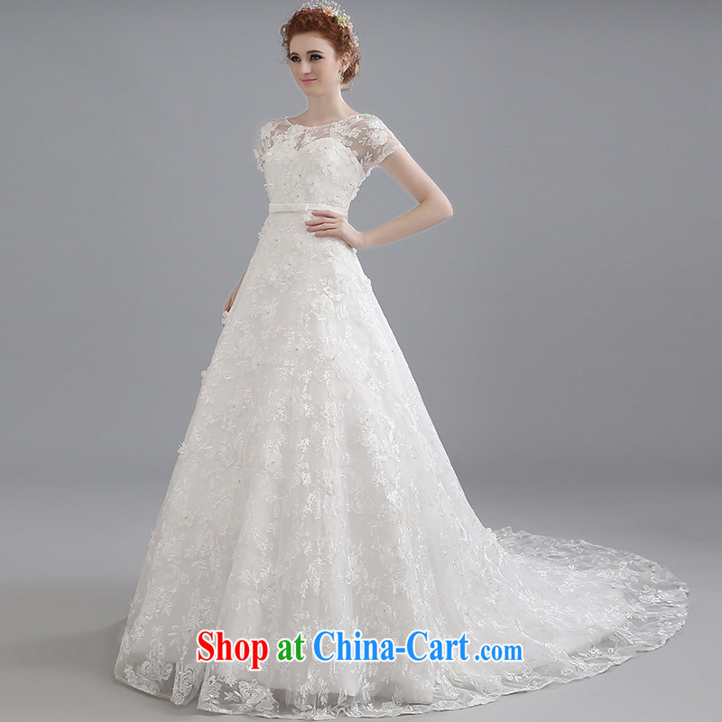 wedding dresses spring 2015 new Korean-style minimalist bride larger graphics thin-tail double-shoulder wedding a summer shoulder drill white to make the $30 does not return, and love, and shopping on the Internet