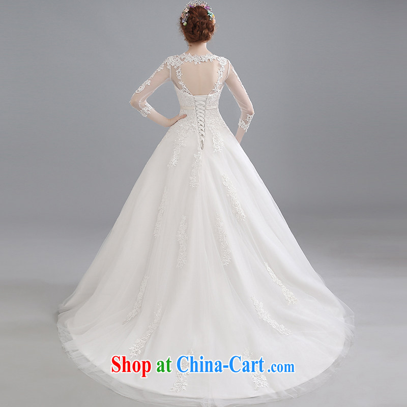 wedding dresses 2015 summer new, double-shoulder-tail Korean lace large, stylish and cultivating the flower-tail wedding white to make the $30 does not return, and love, and shopping on the Internet