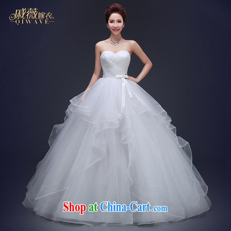 Wei Qi 2015 summer Korean bridal wedding dresses Mary Magdalene Beauty Chest strap with wedding lace larger wedding dress white custom plus _50