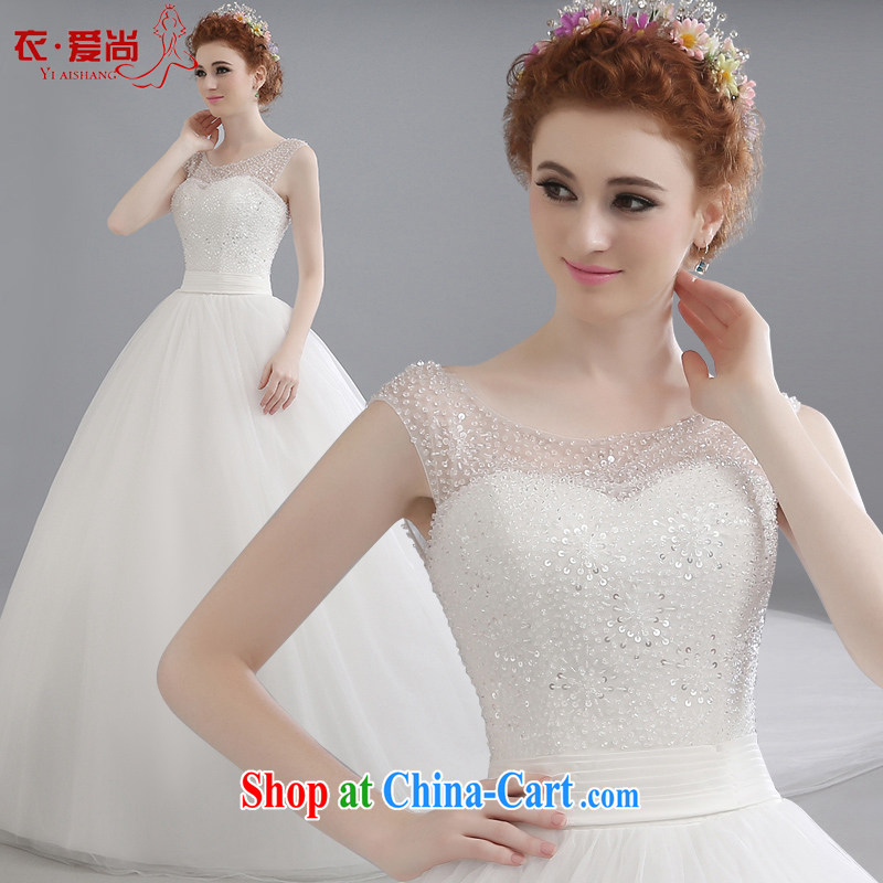 Yi love is wedding dresses new 2015 summer fashion the Field shoulder shoulders Korean bridal long-tail wedding, lace summer female white to make the _30 does not return
