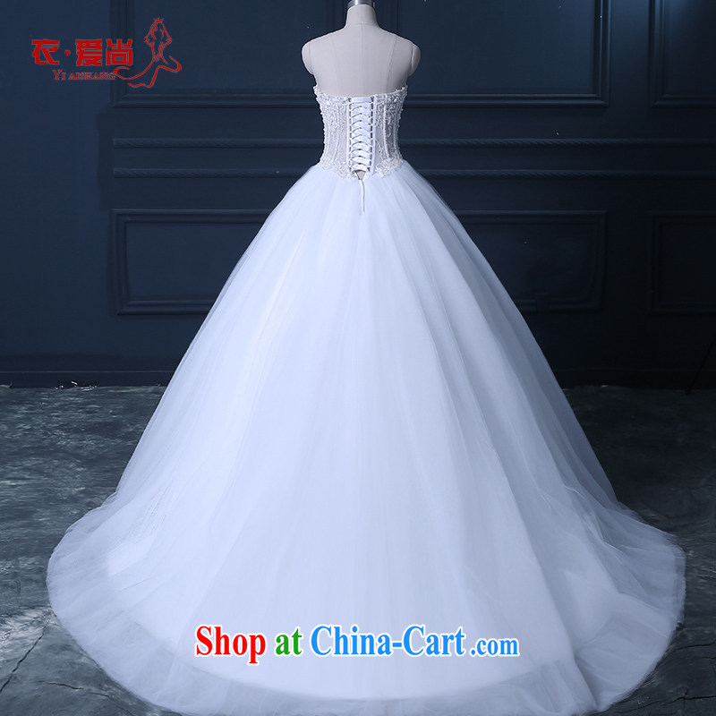 wedding dresses spring 2015 new Korean-style minimalist girl brides larger graphics thin with bare chest tail wedding summer drill white to make the $30 does not return, and love, and shopping on the Internet