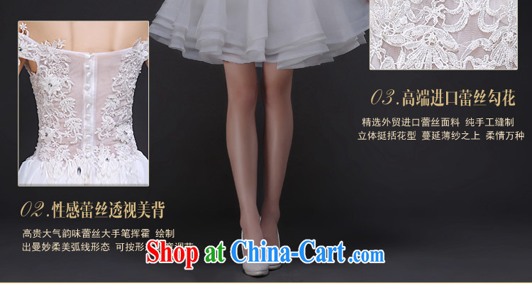 Tslyzm bridal short-field shoulder wedding dresses 2015 summer new fluoroscopy lace white Princess shaggy dress coin, A XXL pictures, price, brand platters! Elections are good character, the national distribution, so why buy now enjoy more preferential! Health