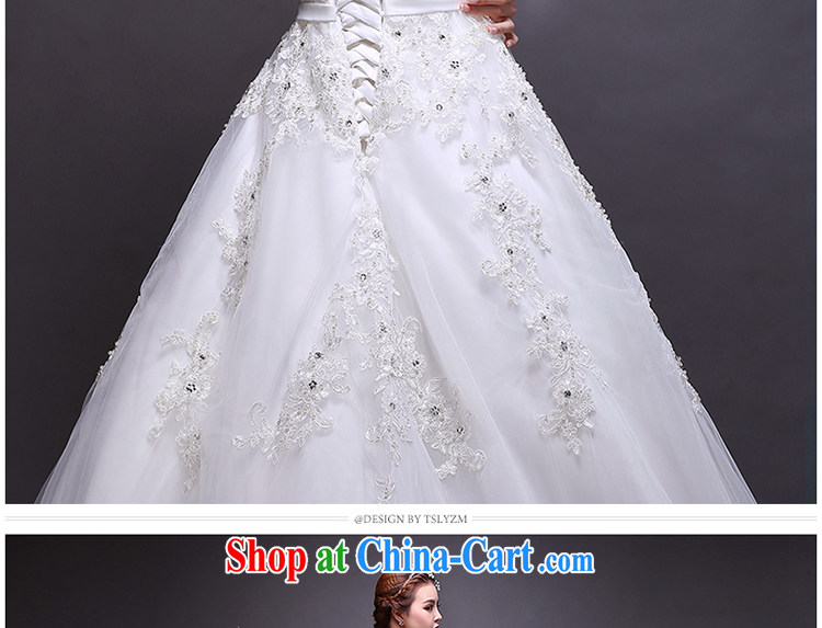 2015 Tslyzm double-shoulder-tail with wedding new summer round-collar double-shoulder fluoroscopy lace flowers bowtie Korean skirt tails, XXL pictures, price, brand platters! Elections are good character, the national distribution, so why buy now enjoy more preferential! Health
