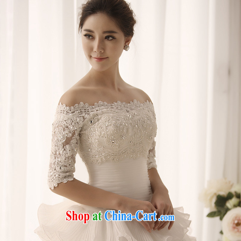 Garden 2015 new wedding dress, Japan, and South Korea wedding package shoulder cuff with a shoulder wedding dresses shaggy dress Deluxe tail S 1391 ivory tail 60 CM 173 - M, garden, shopping on the Internet
