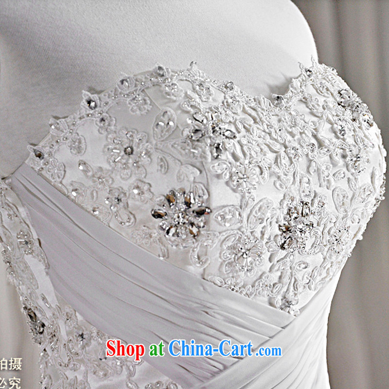 Full court, high quality custom, Japan, and South Korea Korean wiped his chest wedding dresses long-tail-won 2015 new wedding dress s 613 ivory tail 60 CM 173 - M, garden, shopping on the Internet
