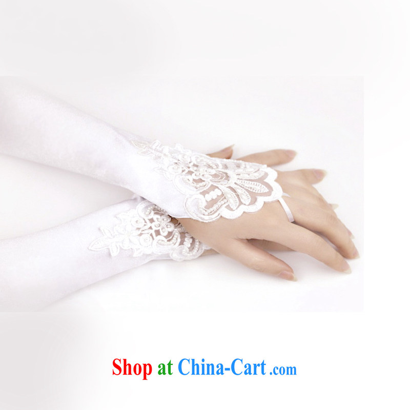 Wei Qi wedding gloves Long White, lace bridal gloves wedding terrace staple the Pearl Diamond Wedding gloves white long gloves