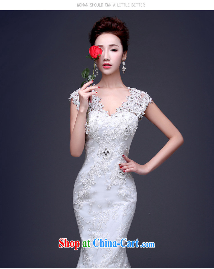 Qi wei summer 2015 new wedding dresses Korean Beauty graphics thin married a field shoulder crowsfoot wedding summer trailing double-shoulder white custom plus $50 pictures, price, brand platters! Elections are good character, the national distribution, so why buy now enjoy more preferential! Health