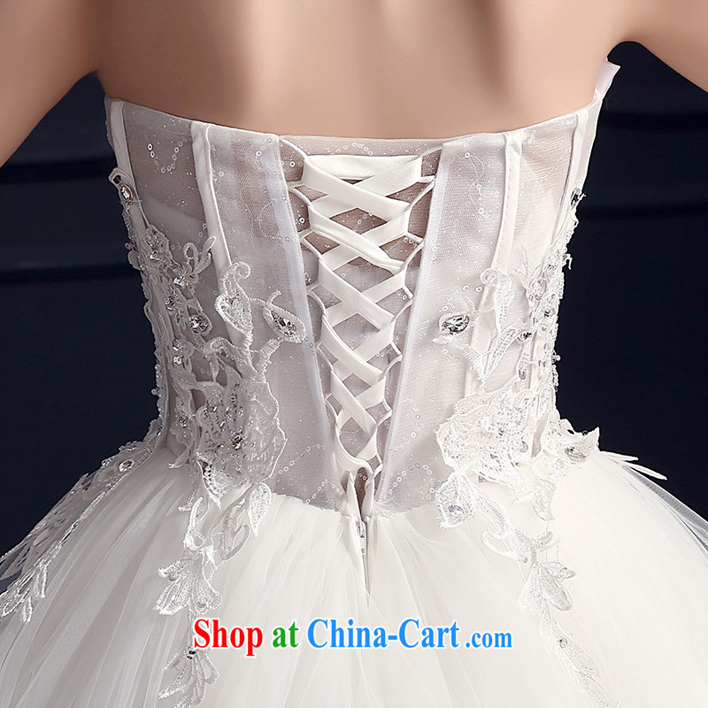7 color 7 tone Korean version 2015 new marriages and stylish erase chest lace shaggy dress wedding dresses H 076 white tail wedding tailored (final), 7 color 7 tone, shopping on the Internet