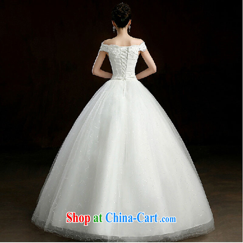 Evening Dress 2015 new, long, high Princess with wedding banquet dress dress girl bride toast wedding clothes stylish a field shoulder white tailored final, pure bamboo love yarn, and shopping on the Internet