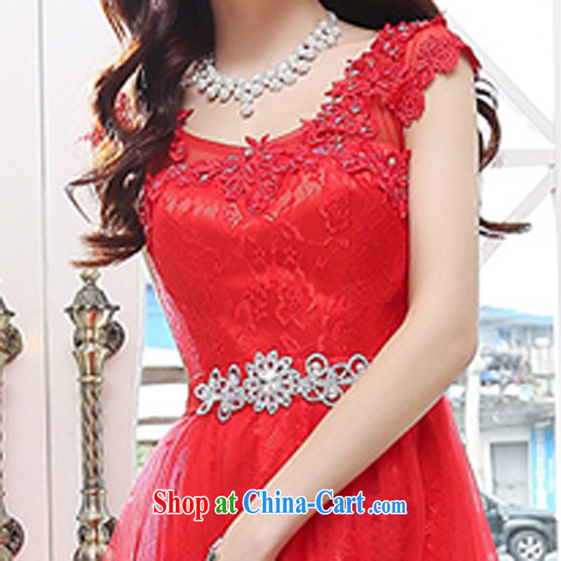 The Jordan 2015 ladies Korean version of the new, Lace Embroidery beauty sleeveless dresses wedding red XL to Jordan (Xiangzuo), shopping on the Internet