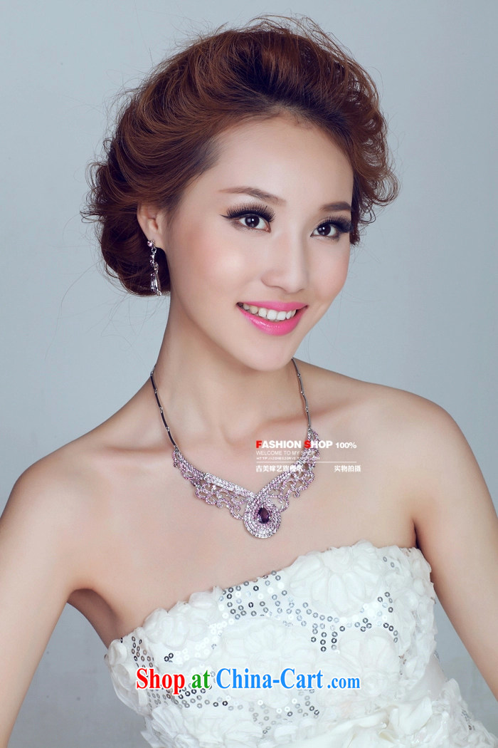 Bridal wedding dresses Accessories Kit Korean link TL 139 water drilling jewelry 2015 new marriage necklace purple ear clip pictures, price, brand platters! Elections are good character, the national distribution, so why buy now enjoy more preferential! Health
