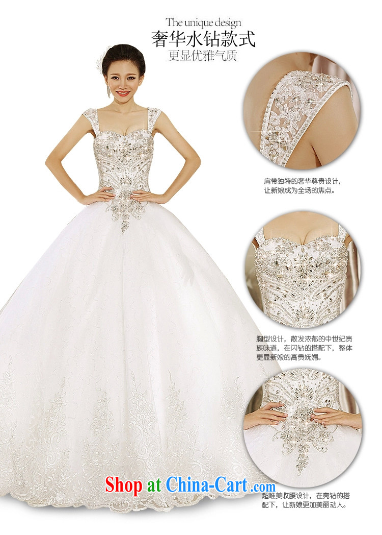 Jimmy married arts wedding dresses 2015 new Korean shoulders with shaggy dress with parquet drilling 7643 bridal wedding white L pictures, price, brand platters! Elections are good character, the national distribution, so why buy now enjoy more preferential! Health