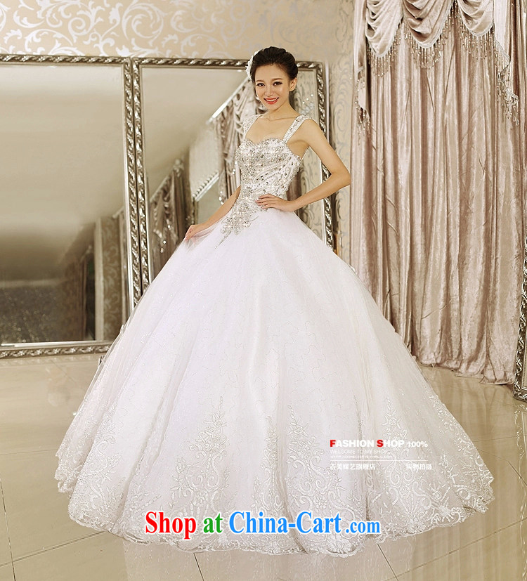 Jimmy married arts wedding dresses 2015 new Korean shoulders with shaggy dress with parquet drilling 7643 bridal wedding white L pictures, price, brand platters! Elections are good character, the national distribution, so why buy now enjoy more preferential! Health