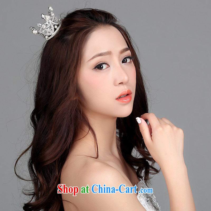 Qi wei Han-water drilling upscale bridal and jewelry wedding antique crown and ornaments wedding hair accessories accessories white high crown, Qi wei (QI WAVE), shopping on the Internet
